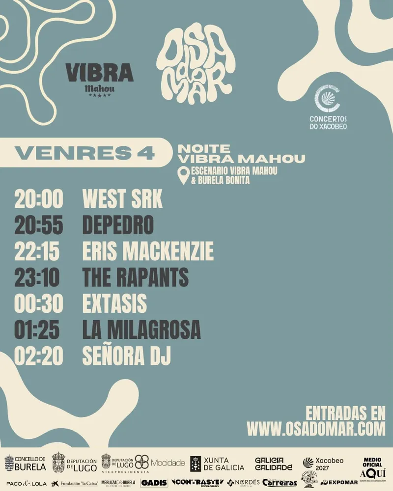 Burela acoge el festival 'Noite Vibra Mahou' con entradas ya a la venta