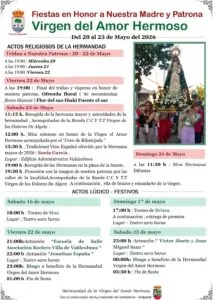 Valdeolmos-Alalpardo celebra las Fiestas de la Virgen del Amor Hermoso del 20 al 24 de mayo