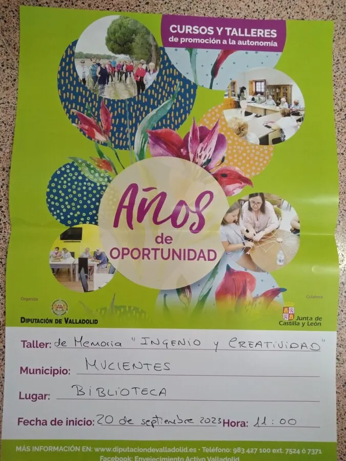 Mucientes impulsa la autonomía de sus mayores con talleres de memoria y creatividad