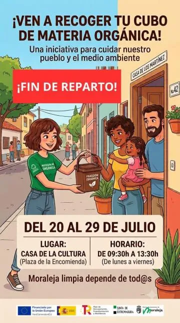 Moraleja finaliza el reparto de cubos de materia orgánica: última oportunidad para recoger el tuyo