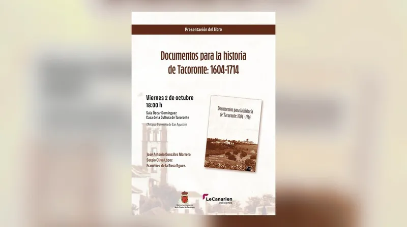 Presentación de "Documentos para la historia de Tacoronte: 1604-1774" en la Casa de la Cultura