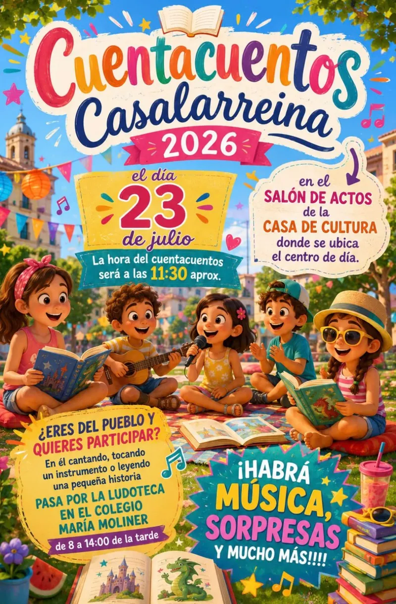 Casalarreina celebra un cuentacuentos infantil en la Casa de Cultura La Florida