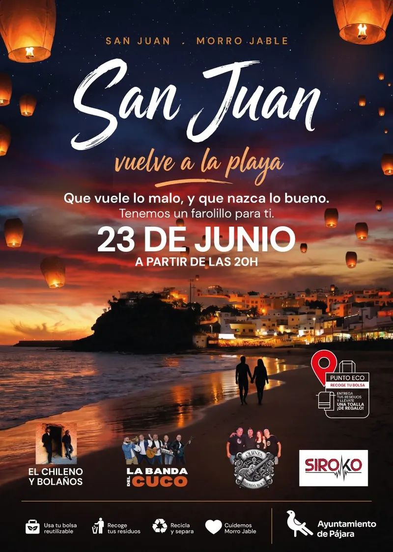 Pájara recupera la tradicional Noche de San Juan con hoguera en Morro Jable