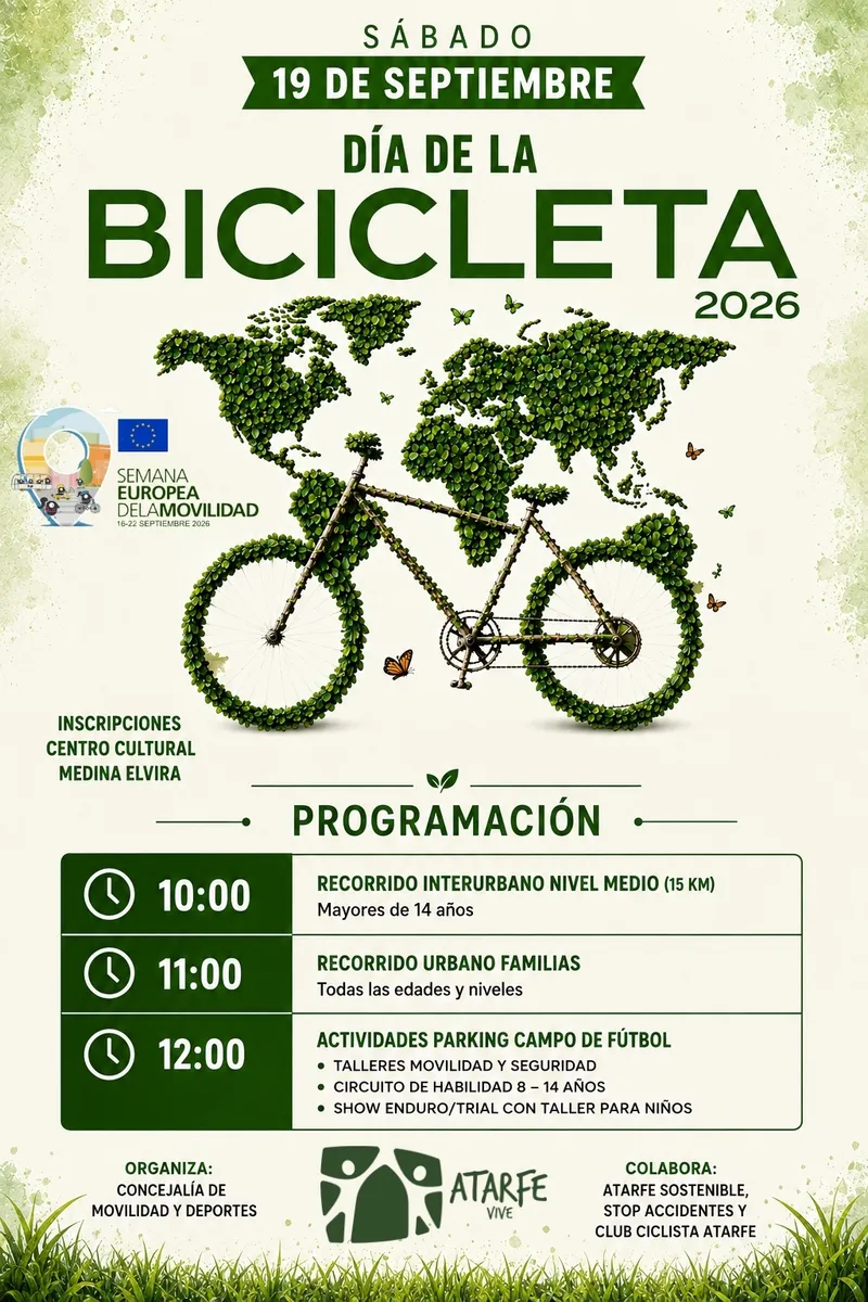 Atarfe celebra el Día de la Bicicleta con actividades para toda la familia