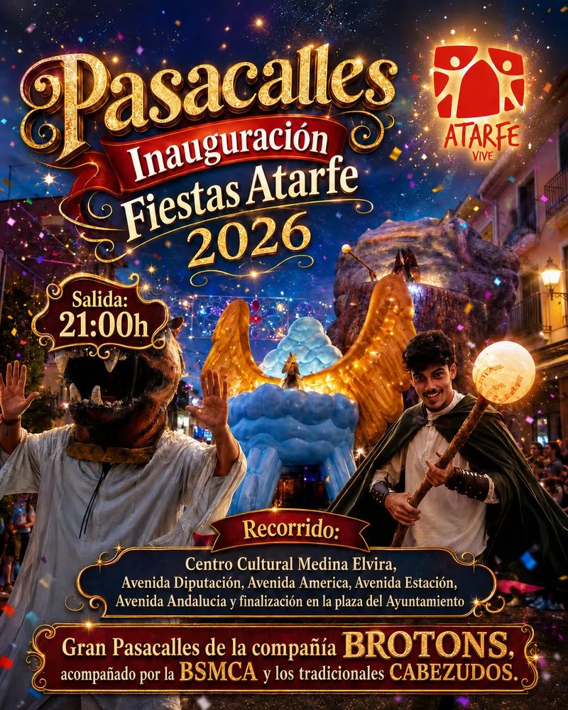 Atarfe inaugura sus fiestas con un colorido pasacalles y música municipal