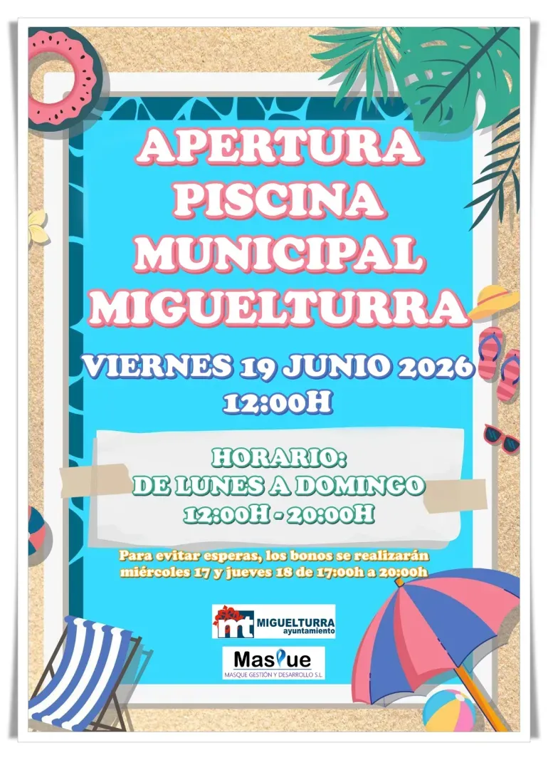 Miguelturra abre la temporada de piscinas el 19 de junio con nueva gestión