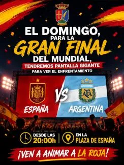 Esquivias instala pantalla gigante para la final del Mundial de fútbol