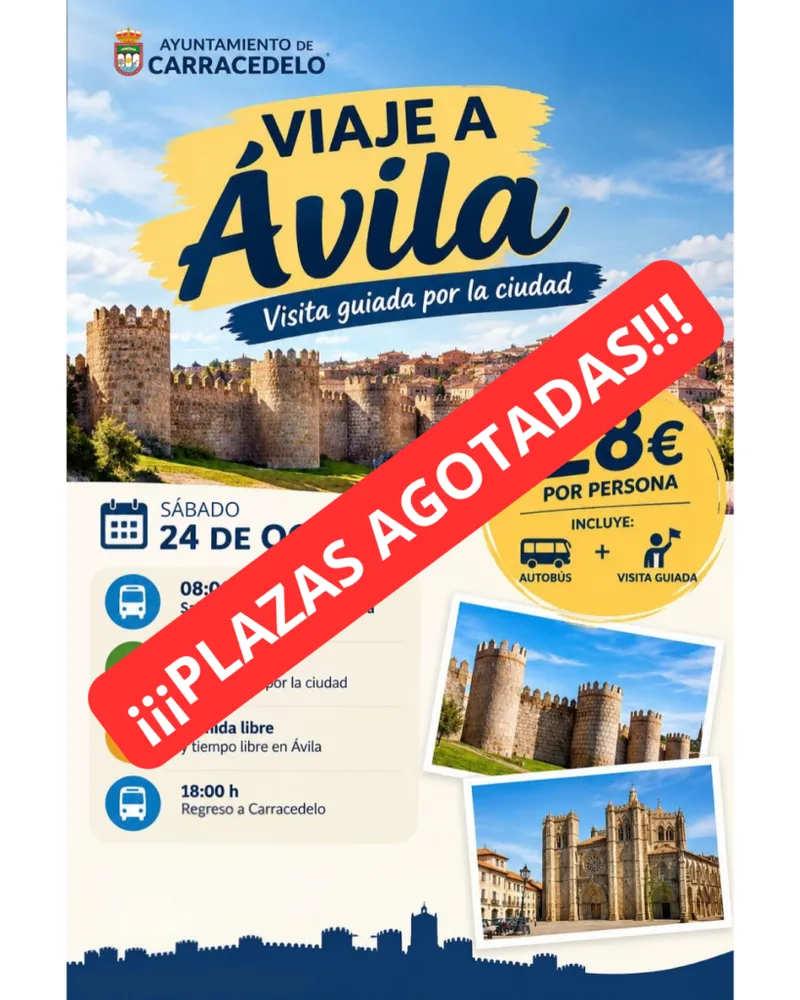 Viaje cultural a Ávila desde Carracedelo: plazas agotadas