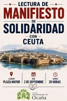 Ocaña acoge un acto de solidaridad con Ceuta en la Plaza Mayor