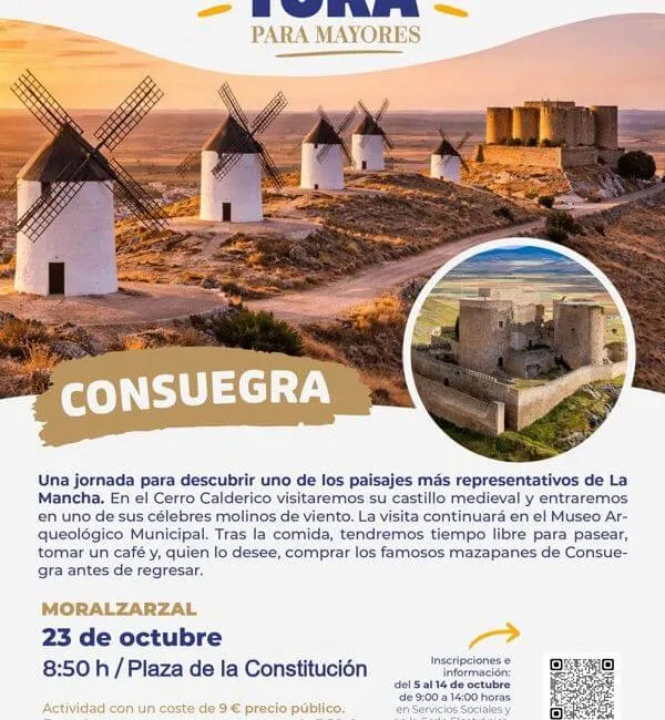 Mayores de Moralzarzal viajan a Consuegra para descubrir La Mancha