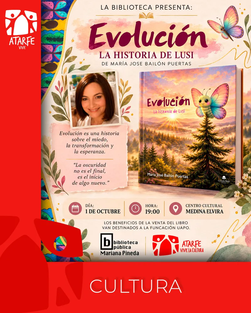 Atarfe presenta "Evolución. La historia de Lusi", un libro sobre miedo, cambio y esperanza