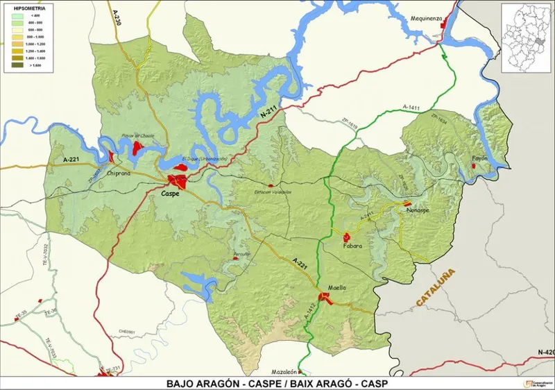 Caspe: Información detallada sobre su ubicación, clima y geografía