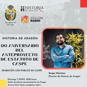 Aragón Radio graba en Caspe un programa especial sobre el Estatuto de Autonomía de 1936