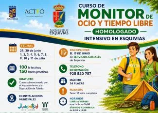 Esquivias ofrece un curso gratuito de Monitor de Ocio y Tiempo Libre subvencionado
