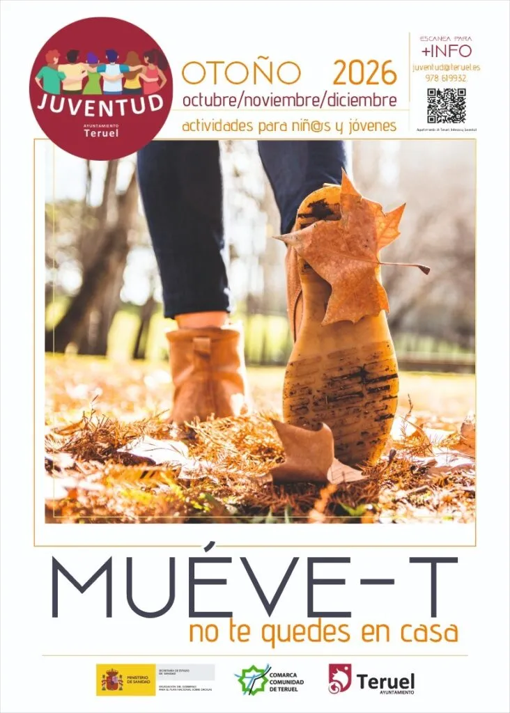 Teruel lanza 'Muéve-T': un programa de otoño para jóvenes con talleres y encuentros