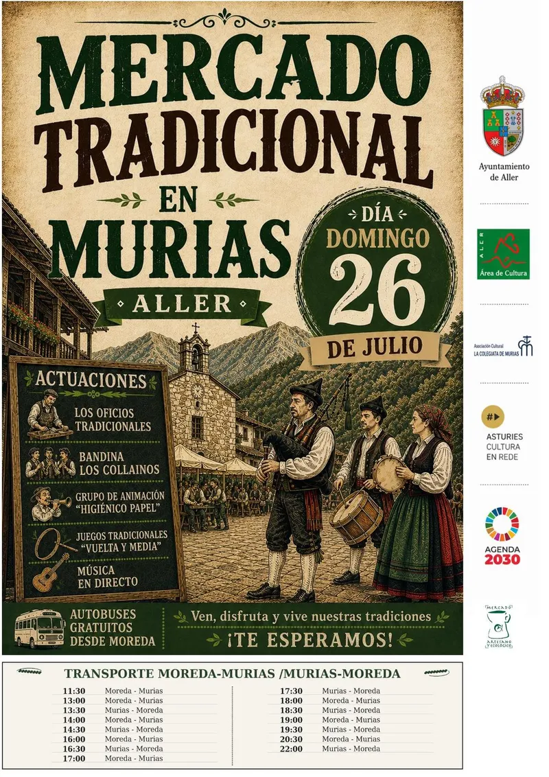 Murias celebra su Mercado Tradicional el 26 de julio