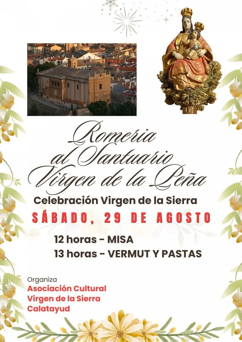 Calatayud celebra la festividad de la Virgen de la Sierra el 29 de agosto