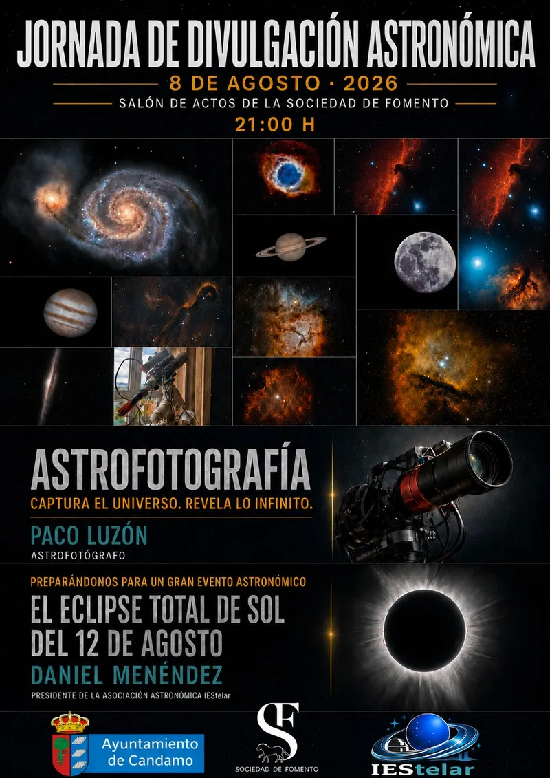 Candamo celebra una jornada de divulgación astronómica con foco en el eclipse solar