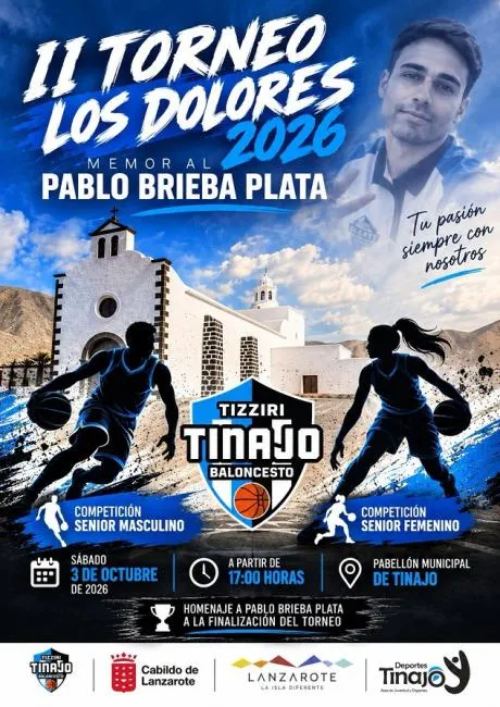 Tinajo rinde homenaje a Pablo Brieba con un torneo de baloncesto y la retirada de su dorsal