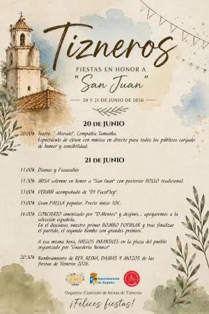 Tizneros celebra las fiestas de San Juan con un programa variado de actividades