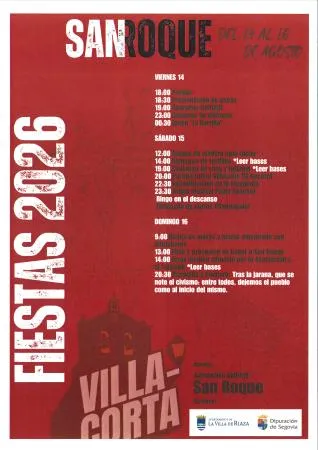 Villacorta celebra sus fiestas patronales en honor a San Roque del 14 al 16 de agosto