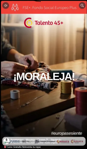 Moraleja ofrece curso gratuito de transformación textil para desempleados mayores de 45 años
