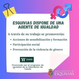 Esquivias incorpora una Agente de Igualdad para promover la equidad y prevenir la violencia de género