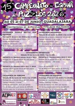 Guadalajara acogerá el Campeonato de España de Puzzles en 2026