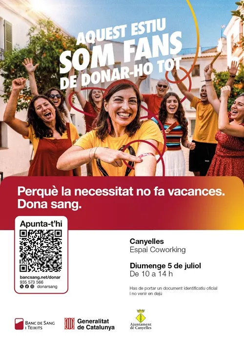 Canyelles acoge una jornada de donación de sangre y plasma el 5 de julio