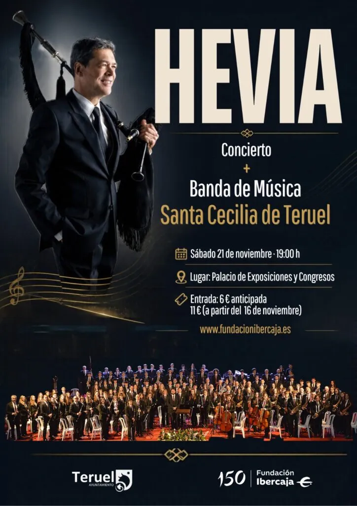 Hevia y la Banda Santa Cecilia de Teruel unen fuerzas en un concierto sinfónico único