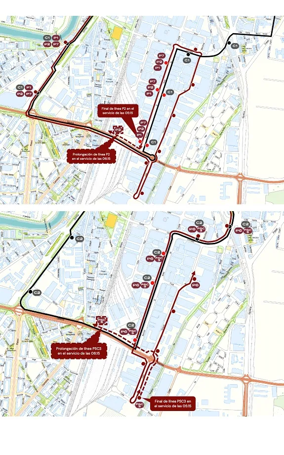 AUVASA rediseña rutas en el Polígono Argales de Valladolid con nuevas paradas accesibles