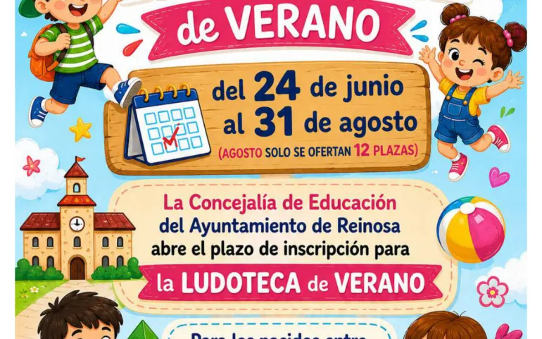 Reinosa abre inscripciones para su Ludoteca de Verano 2026 el 2 de junio