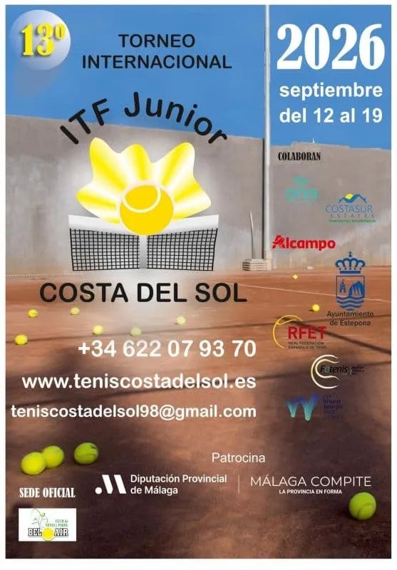 Estepona acoge el XIII Torneo Internacional ITF Junior Costa del Sol de tenis
