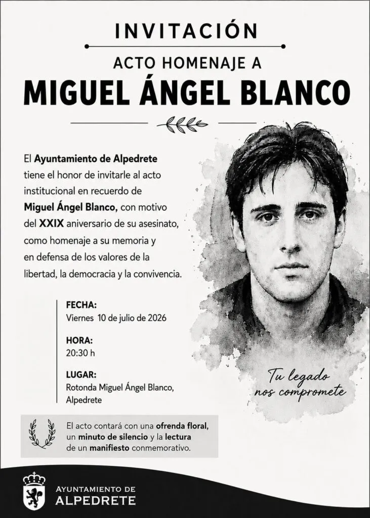 Alpedrete conmemora el aniversario del asesinato de Miguel Ángel Blanco