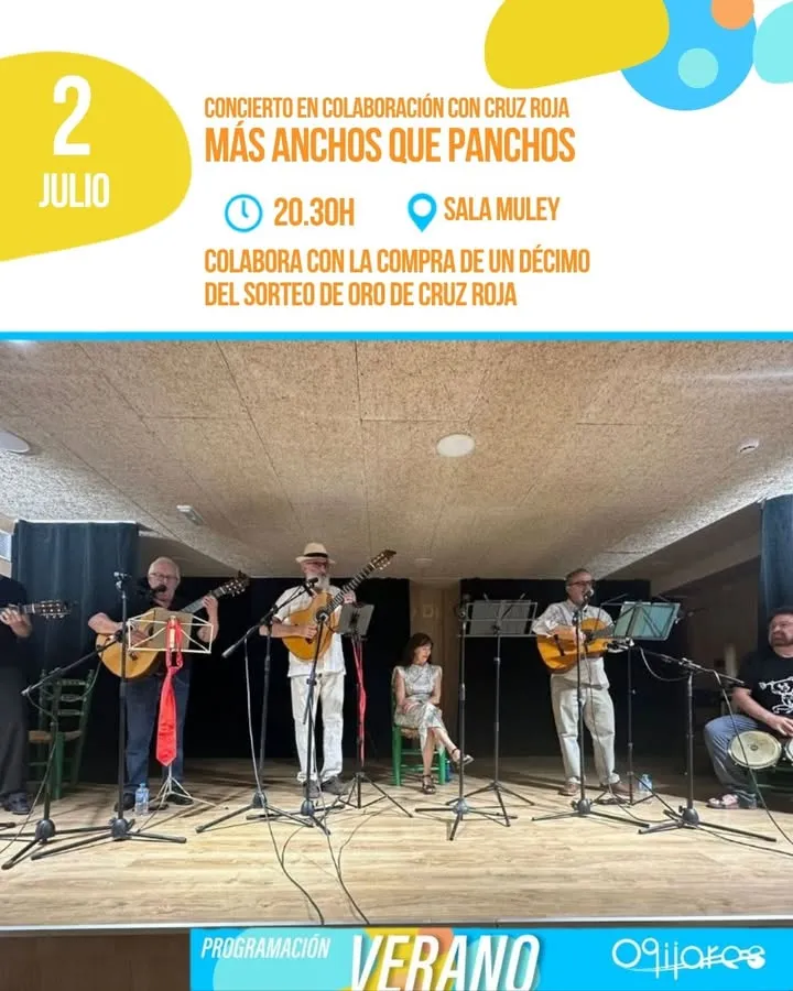 Ogíjares celebra concierto solidario 'Más Anchos que Panchos' a beneficio de Cruz Roja