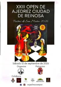 Reinosa se prepara para acoger el XXIII Open Internacional de Ajedrez Ciudad de Reinosa