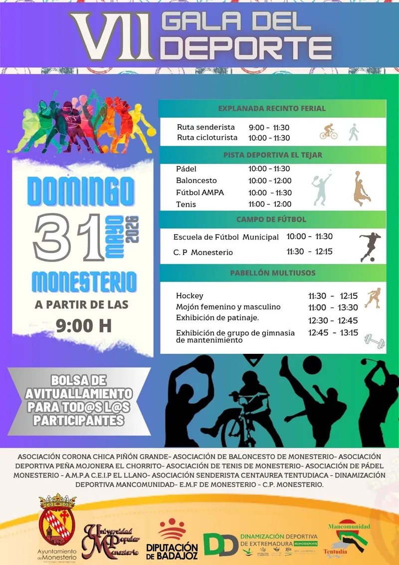 La VII Gala del Deporte de Monesterio premiará a sus deportistas el 31 de mayo