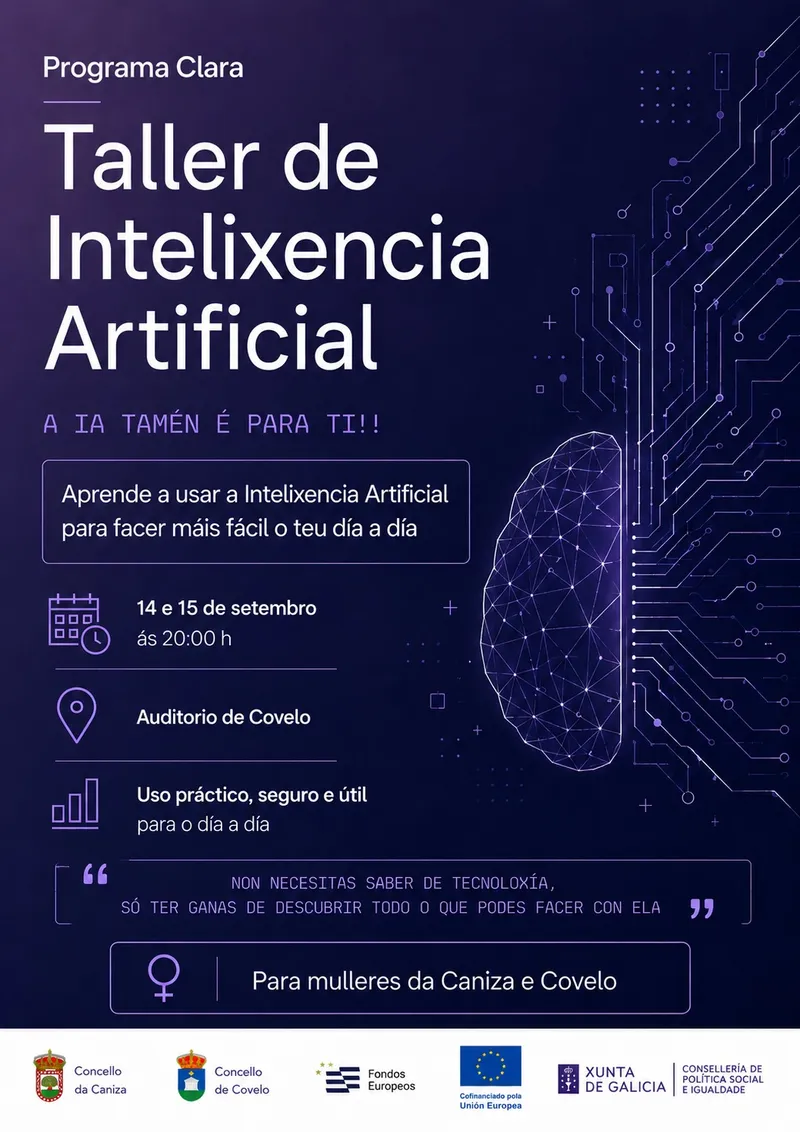 Covelo imparte un taller gratuito sobre el uso práctico y seguro de la Inteligencia Artificial