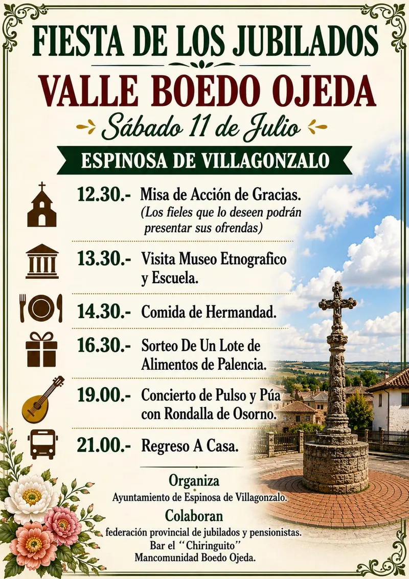 Espinosa de Villagonzalo celebra la Fiesta de los Jubilados el 11 de julio