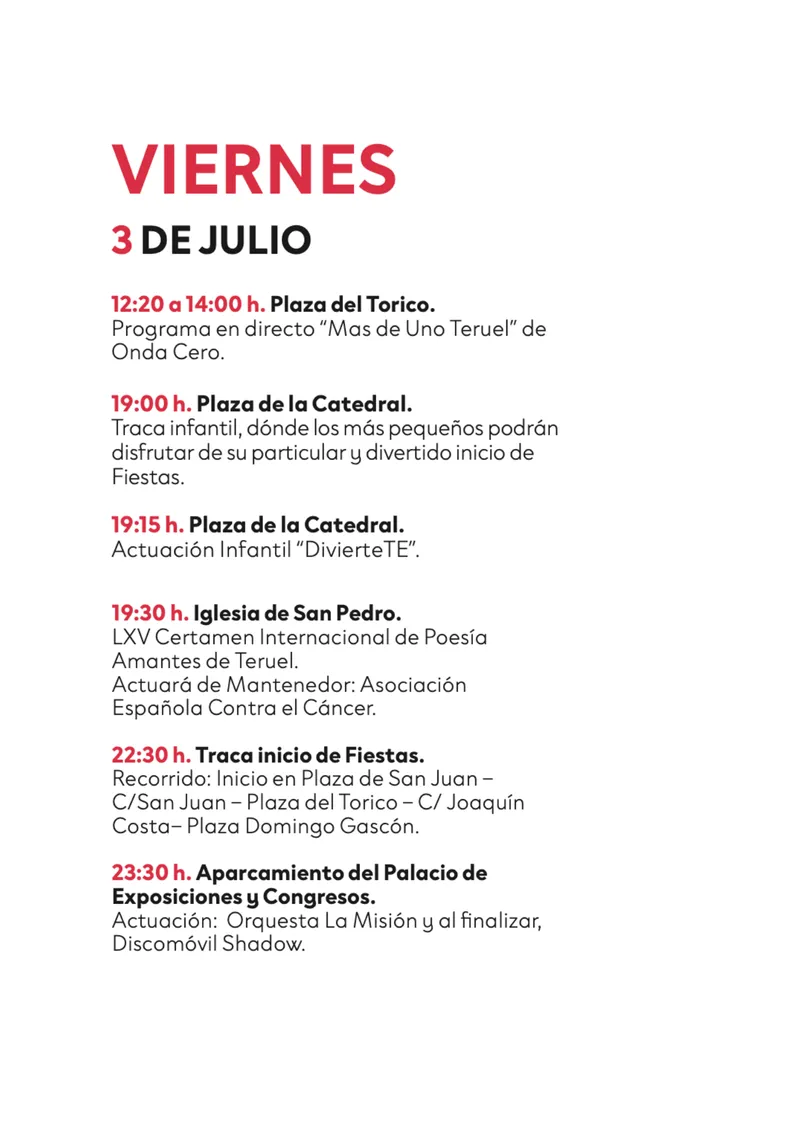 Teruel anuncia el programa de las Fiestas de la Vaquilla 2026