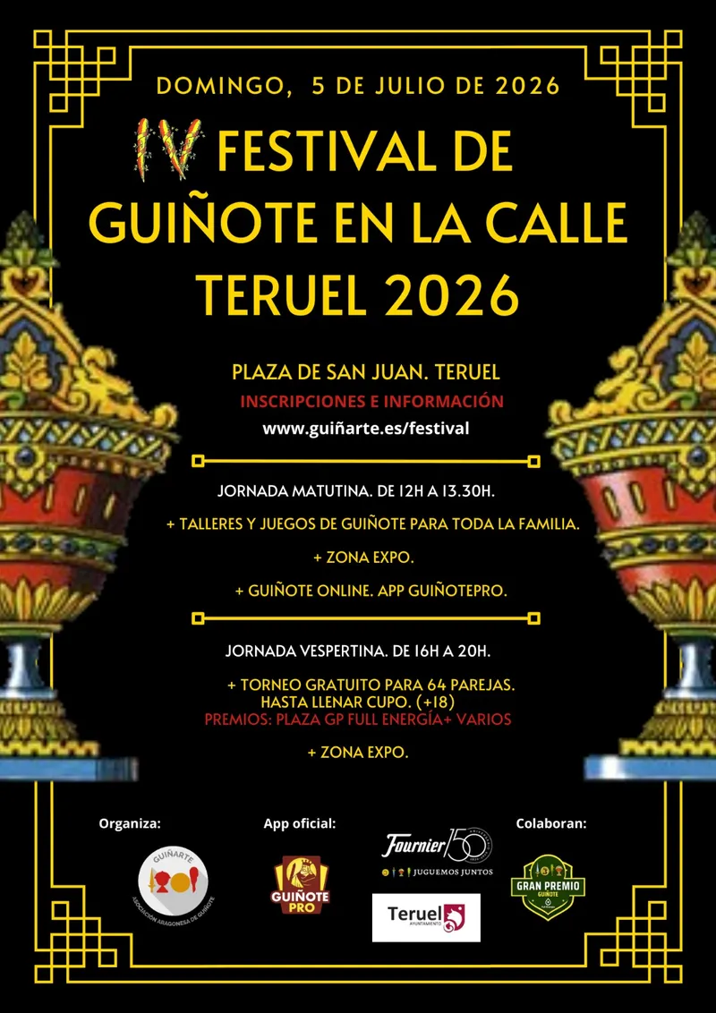 Teruel celebra el IV Festival de Guiñote en la Calle con entrada gratuita