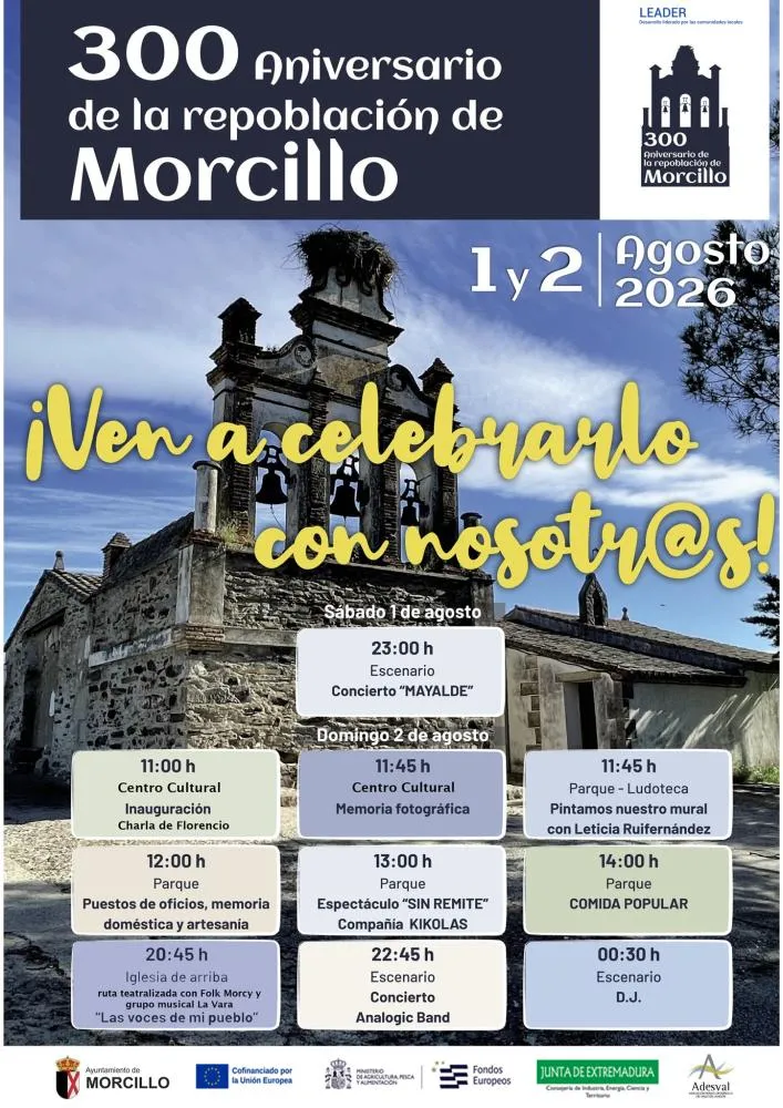 Morcillo celebra 300 años de su repoblación con Mayalde