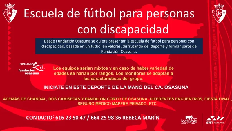 Murchante organiza una escuela de fútbol para personas con discapacidad