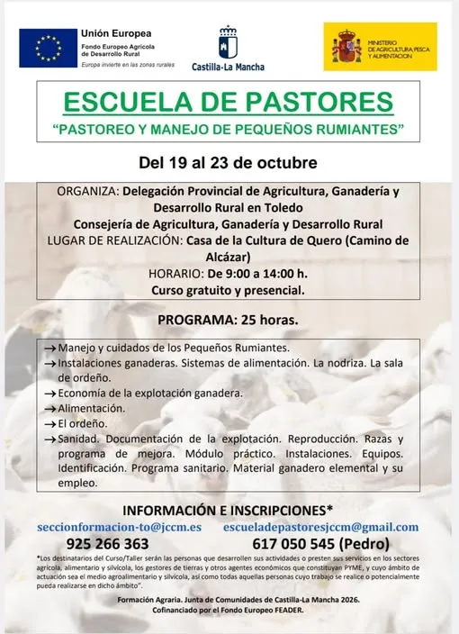 Abierta la inscripción para el curso gratuito de pastoreo en Quero
