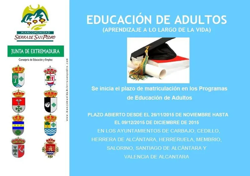 Salorino abre el plazo de matriculación para Educación de Adultos