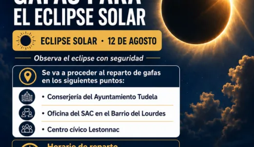 Tudela reparte gafas para ver el eclipse solar del 12 de agosto