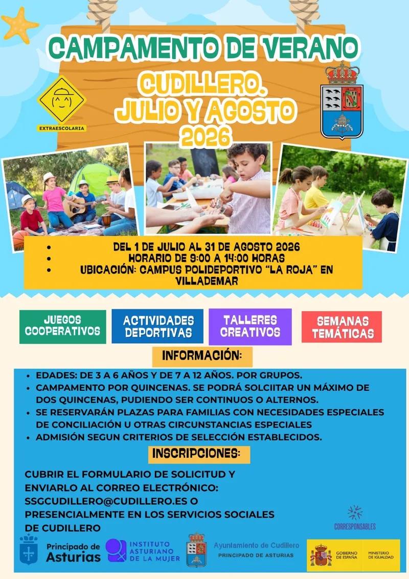 Cudillero lanza el Campus de Verano 2026 para niños de 3 a 12 años