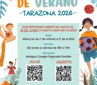 Tarazona abre inscripciones para sus talleres de verano 2026