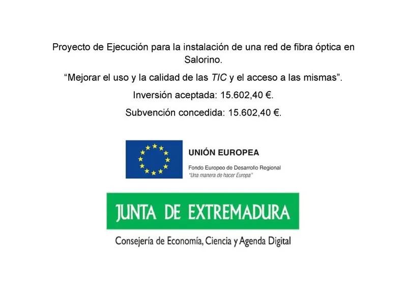 Salorino impulsa la conectividad con una nueva red de fibra óptica