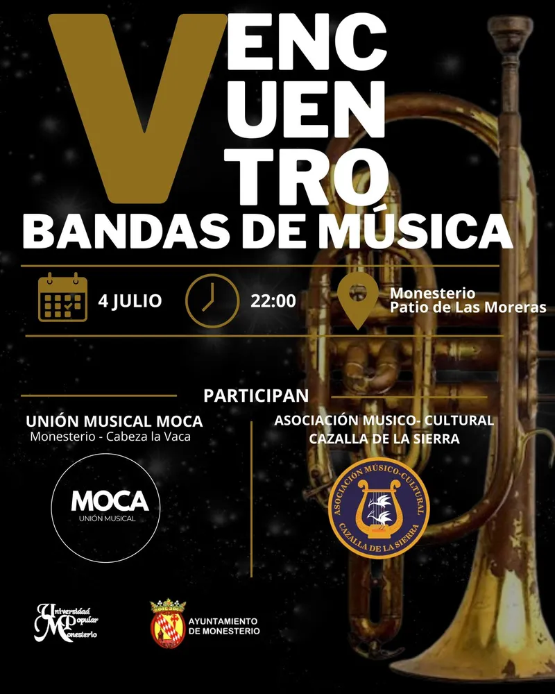 Monesterio celebra el V Encuentro de Bandas de Música el próximo 4 de julio